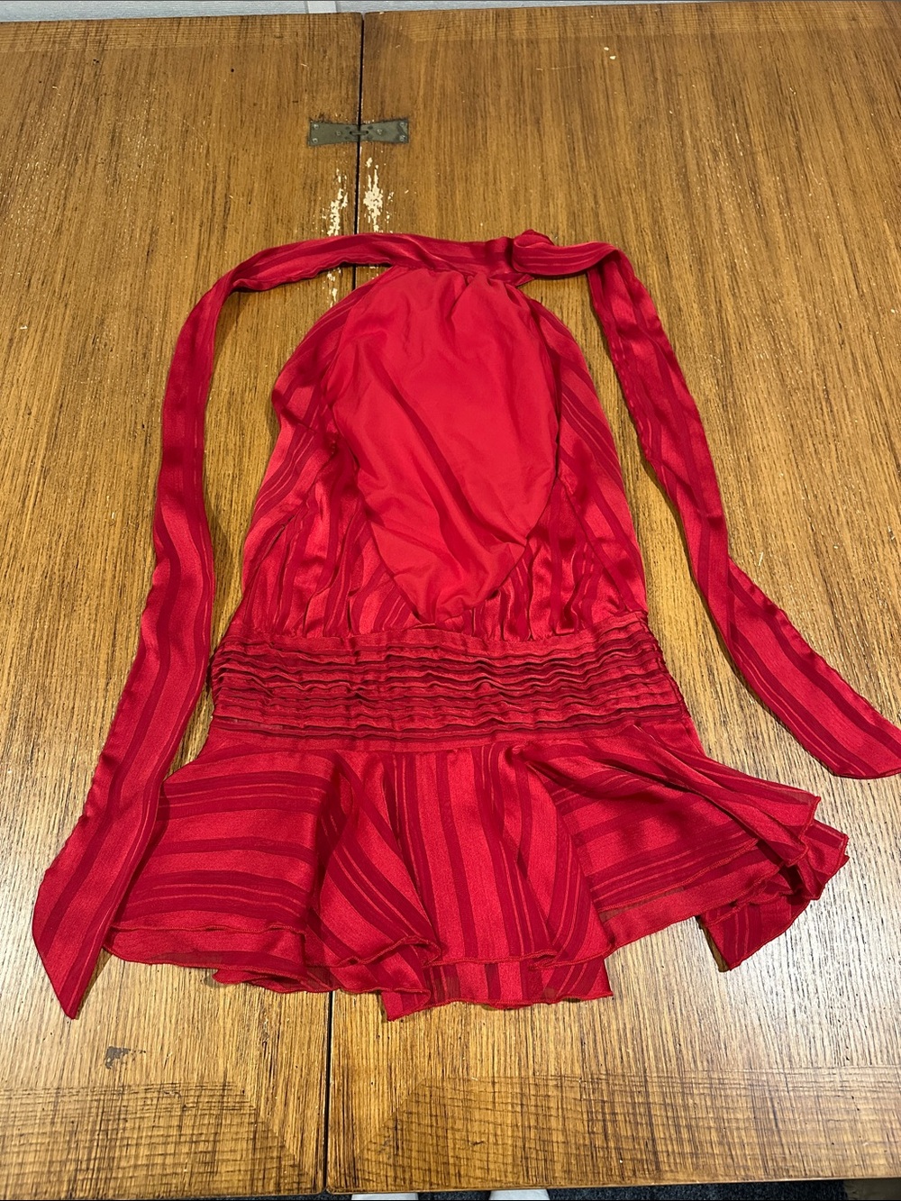 PEPPERMAYO Willow Chiffon Mini Dress - Red - Picture 4 of 5
